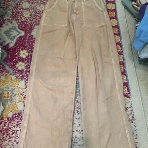 American Eagle Outfitters Tan Flare Wide Leg Jeans
